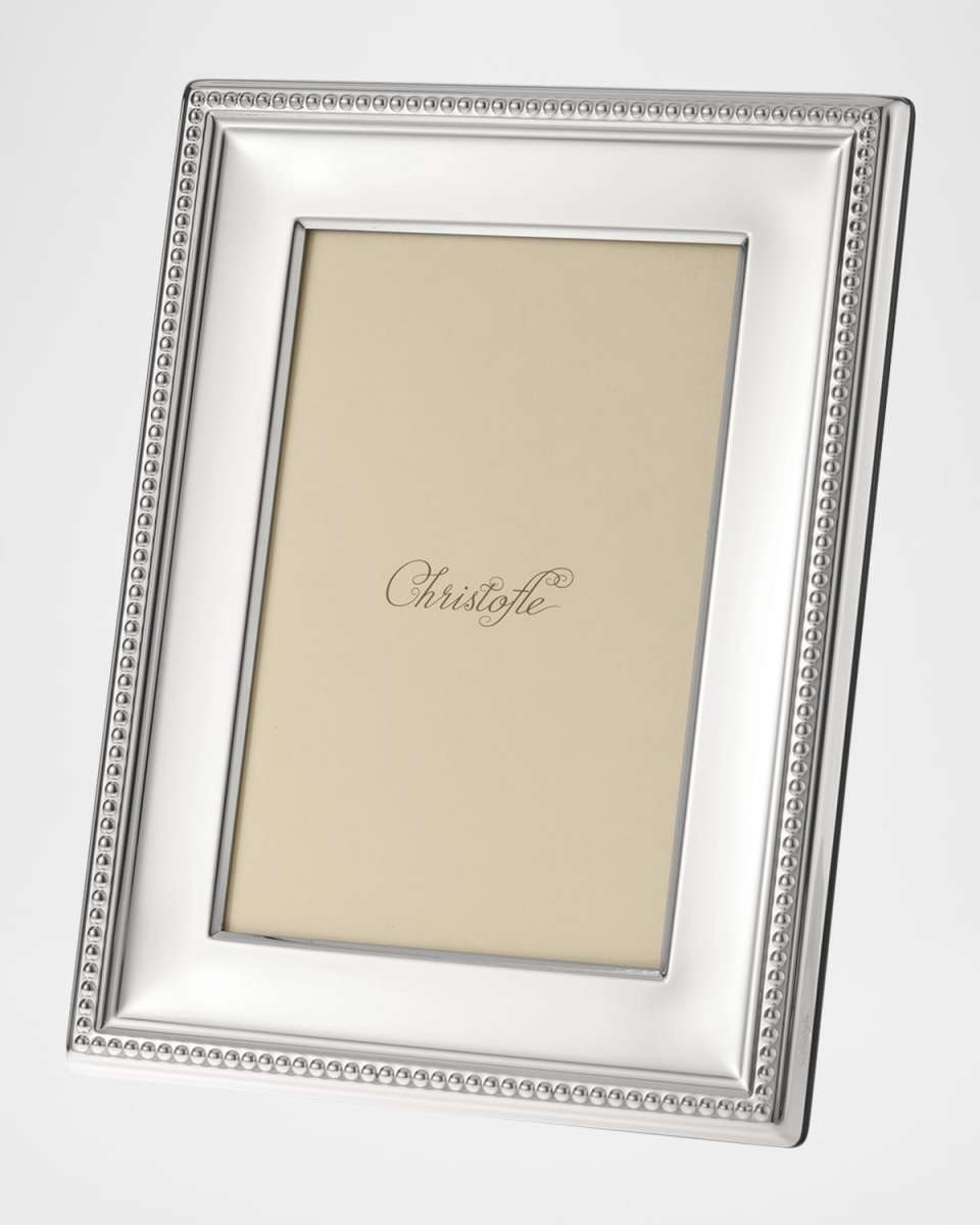 Perles Silver-Plated Picture Frame, 4" x 6"
